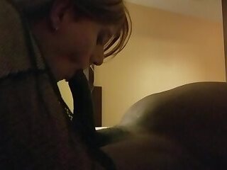 Crossdresser Sucks, Gets Fucked and Creampied by BBC Daddy.